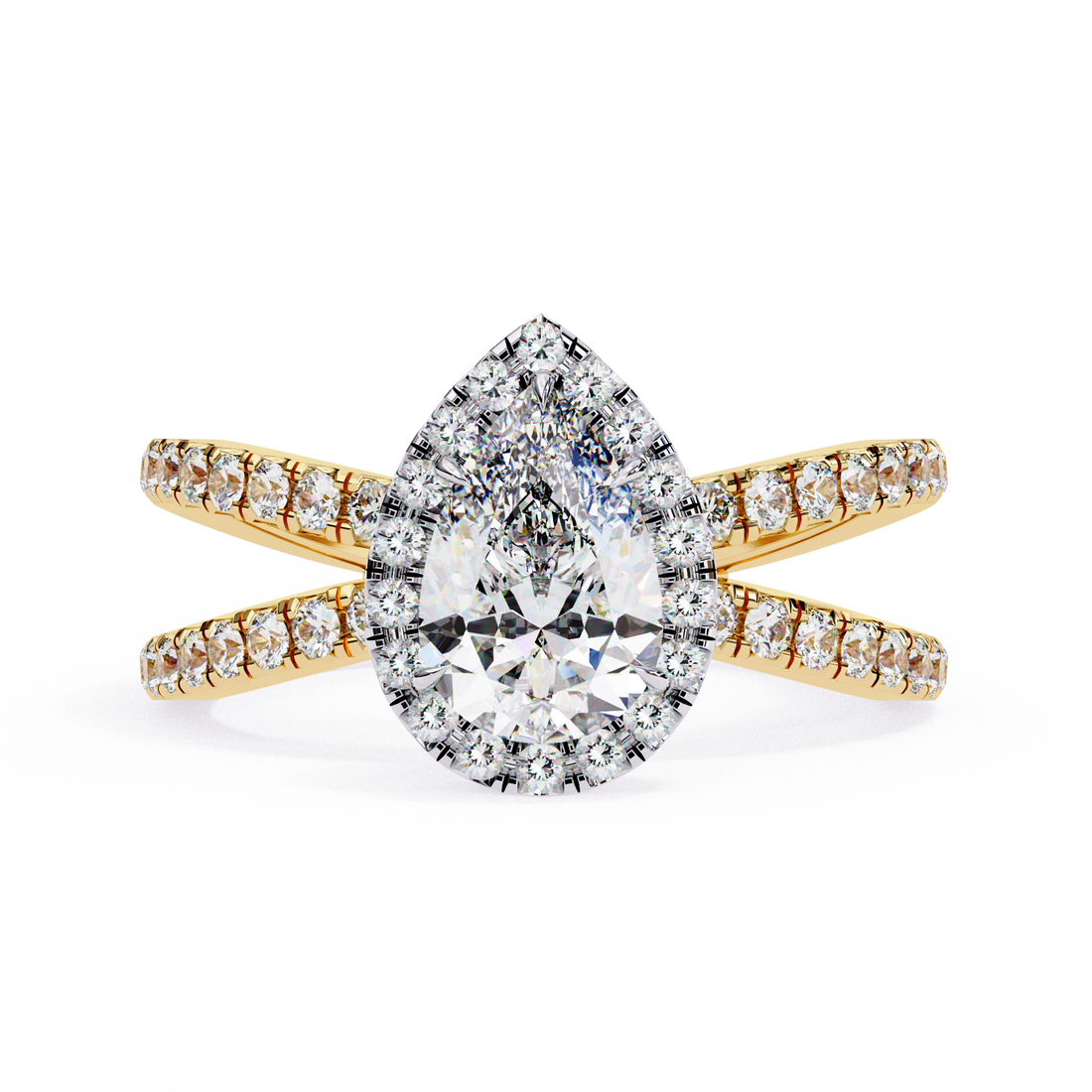 Graceful Choice Pear Diamond Ring