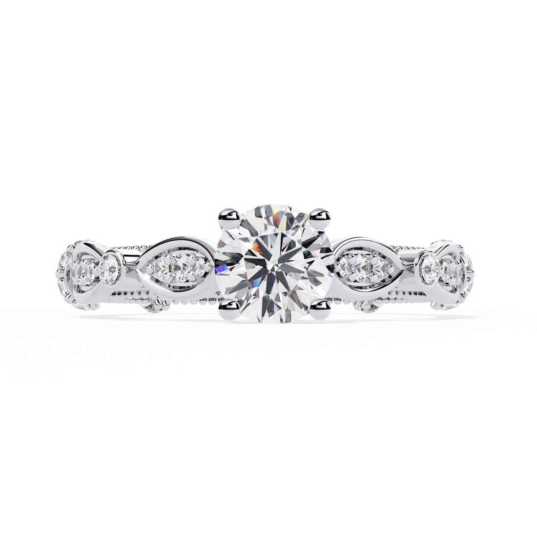 Graceful Knot Diamond Ring 10