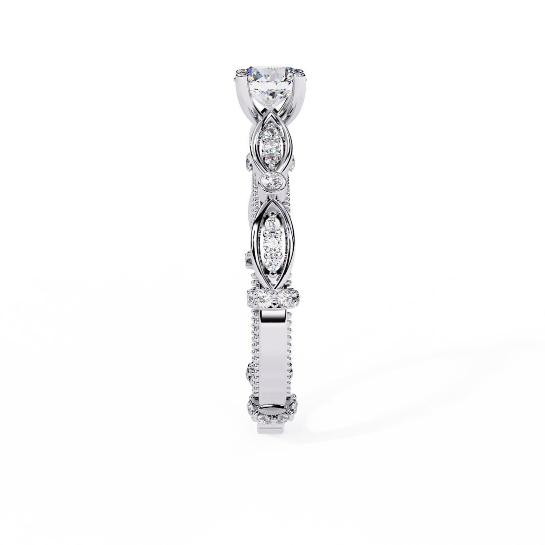 Graceful Knot Diamond Ring 11