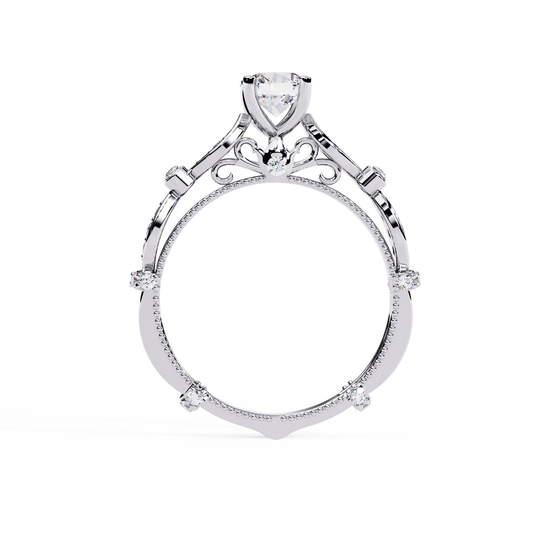 Graceful Knot Diamond Ring 12