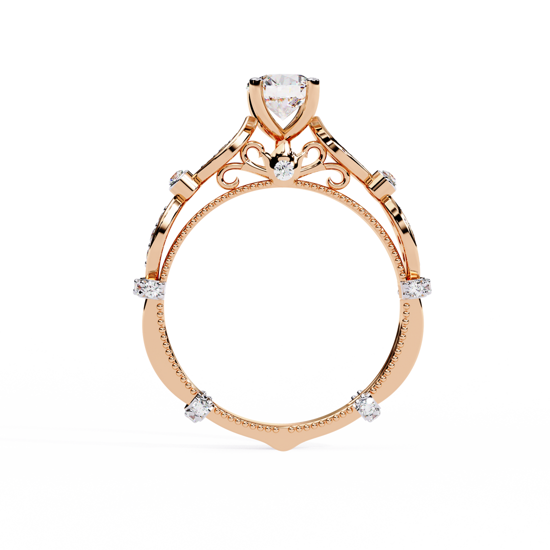 Graceful Knot Diamond Ring 8