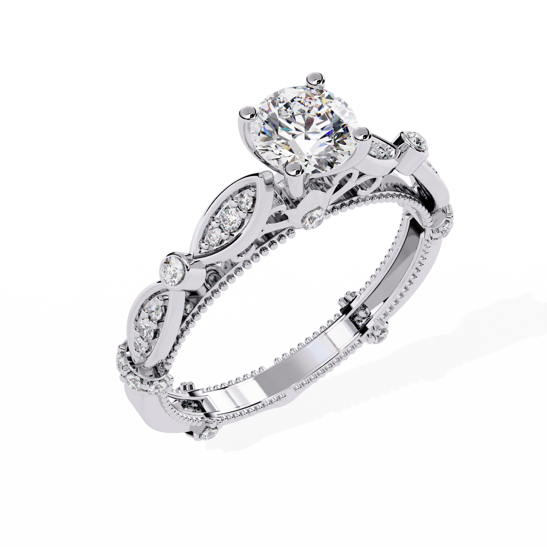 Graceful Knot Diamond Ring 9