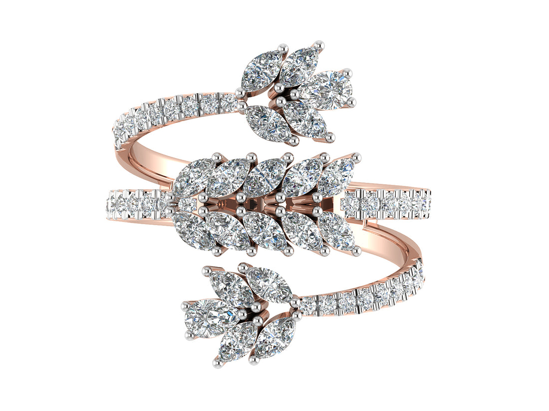 Graceful Leaf Diamond Ring 5