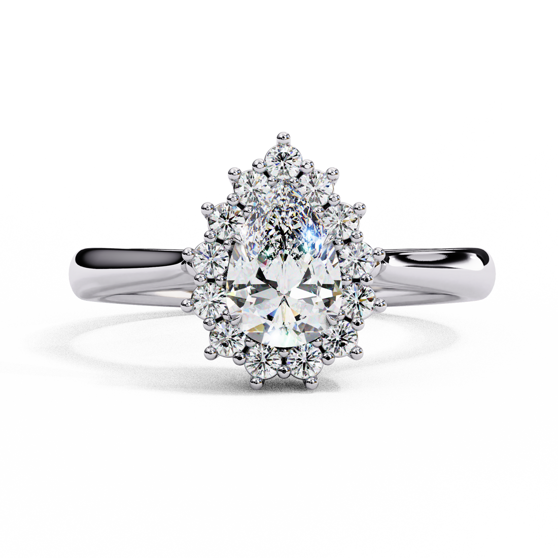 Graceful Pear Diamond Ring10