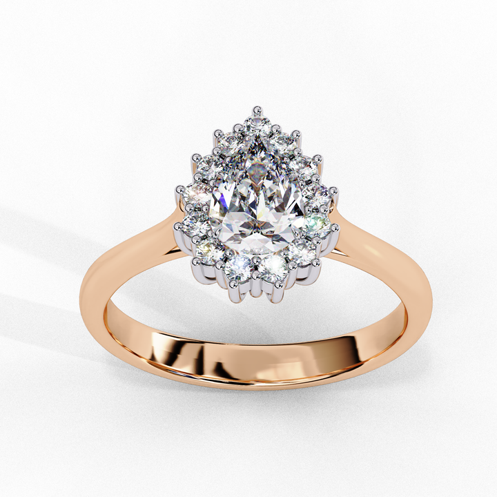 Graceful Pear Diamond Ring7