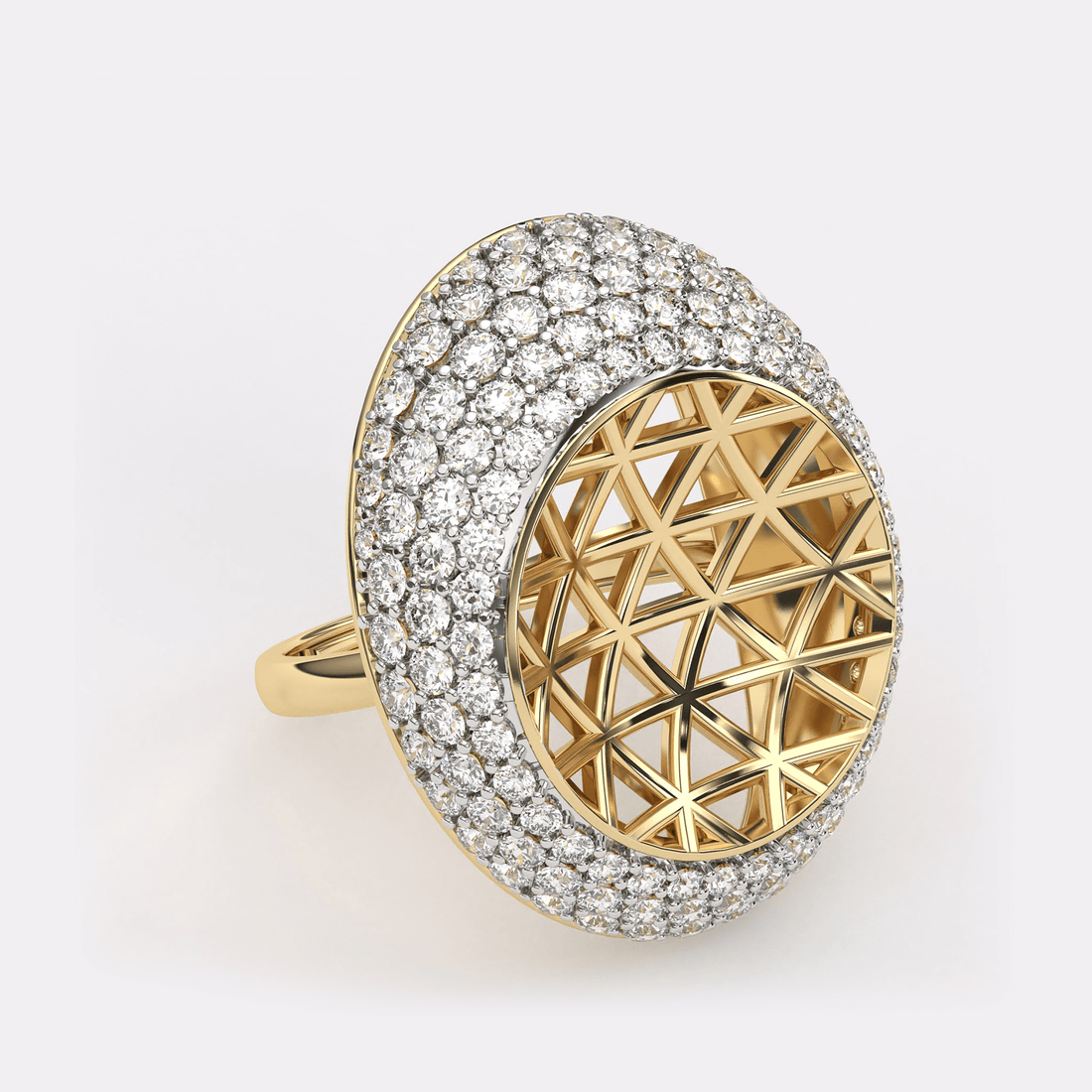 Half Dome Diamond Ring