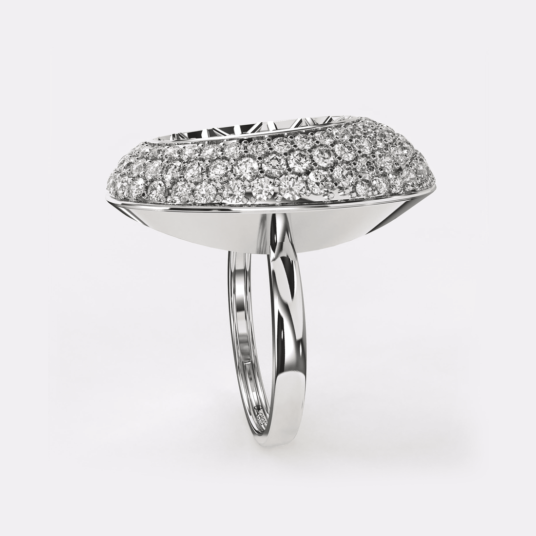 Half Dome Diamond Ring