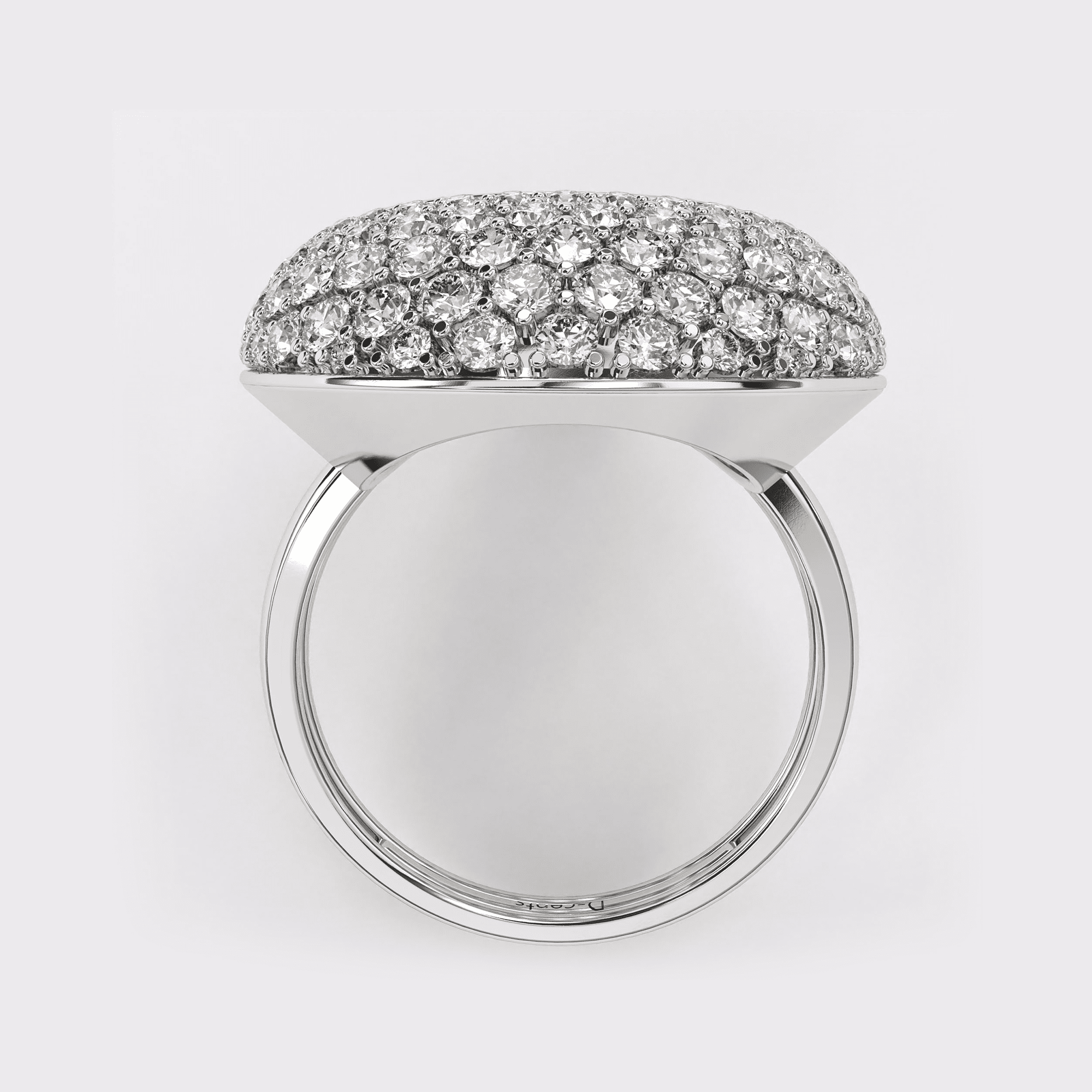 Half Dome Diamond Ring