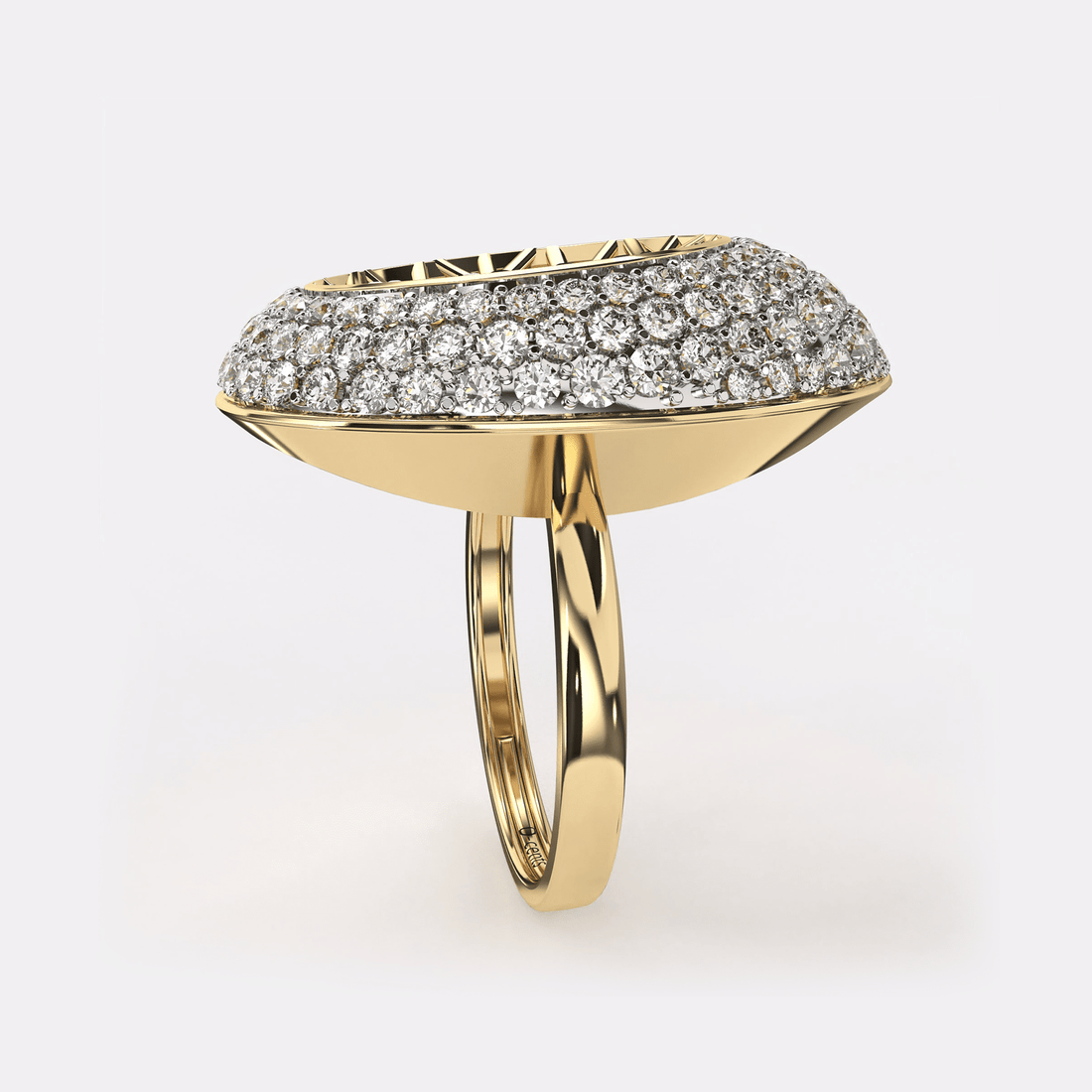 Half Dome Diamond Ring