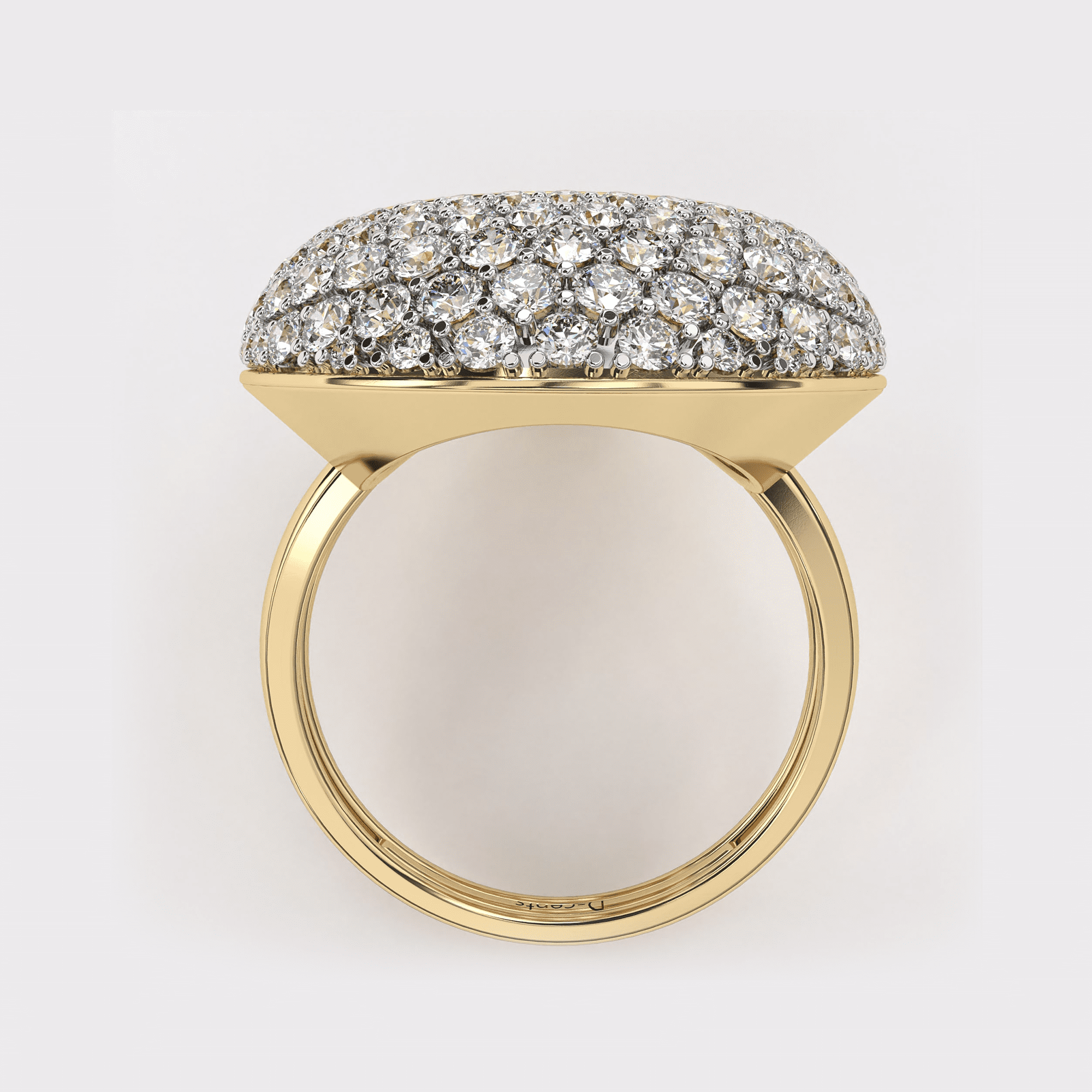 Half Dome Diamond Ring