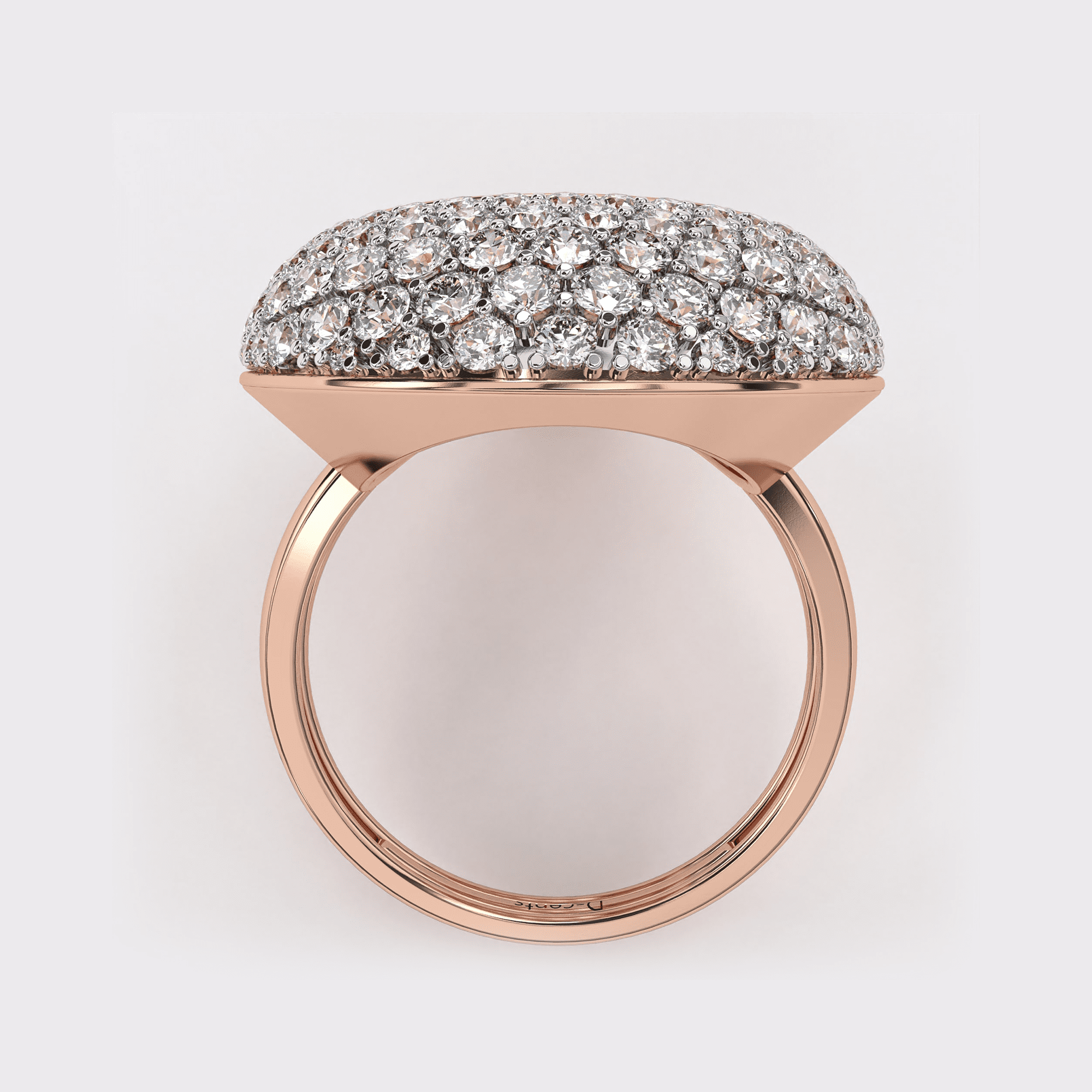 Half Dome Diamond Ring