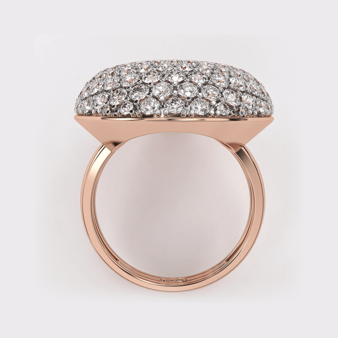 Half Dome Diamond Ring