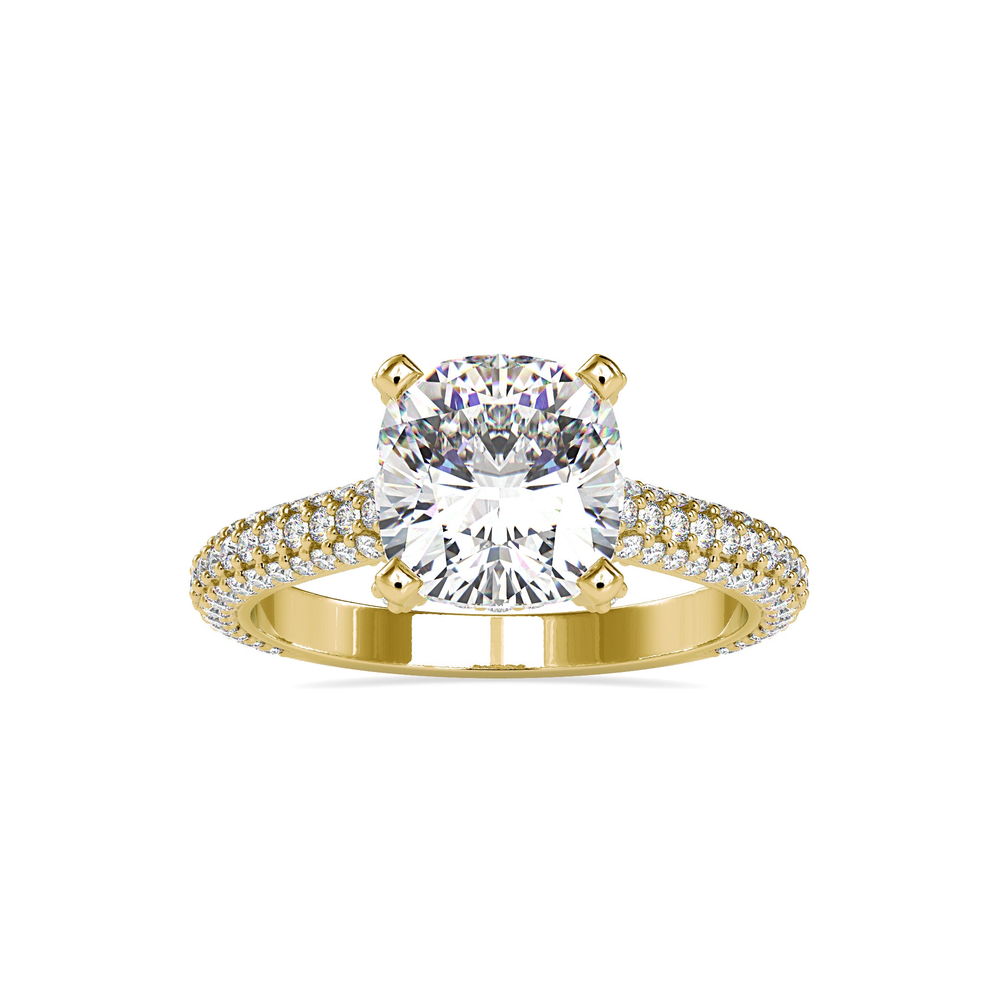 Halo Crown Solitaire Diamond Ring