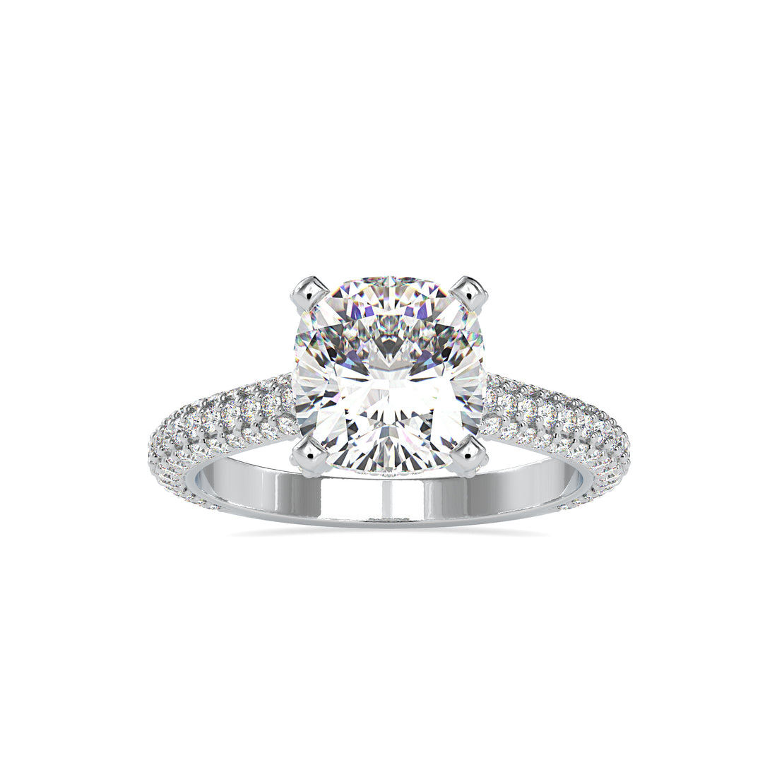 Halo Crown Solitaire Diamond Ring 4