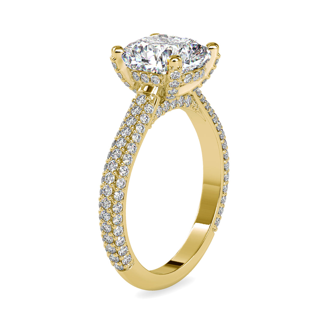 Halo Crown Solitaire Diamond Ring 6