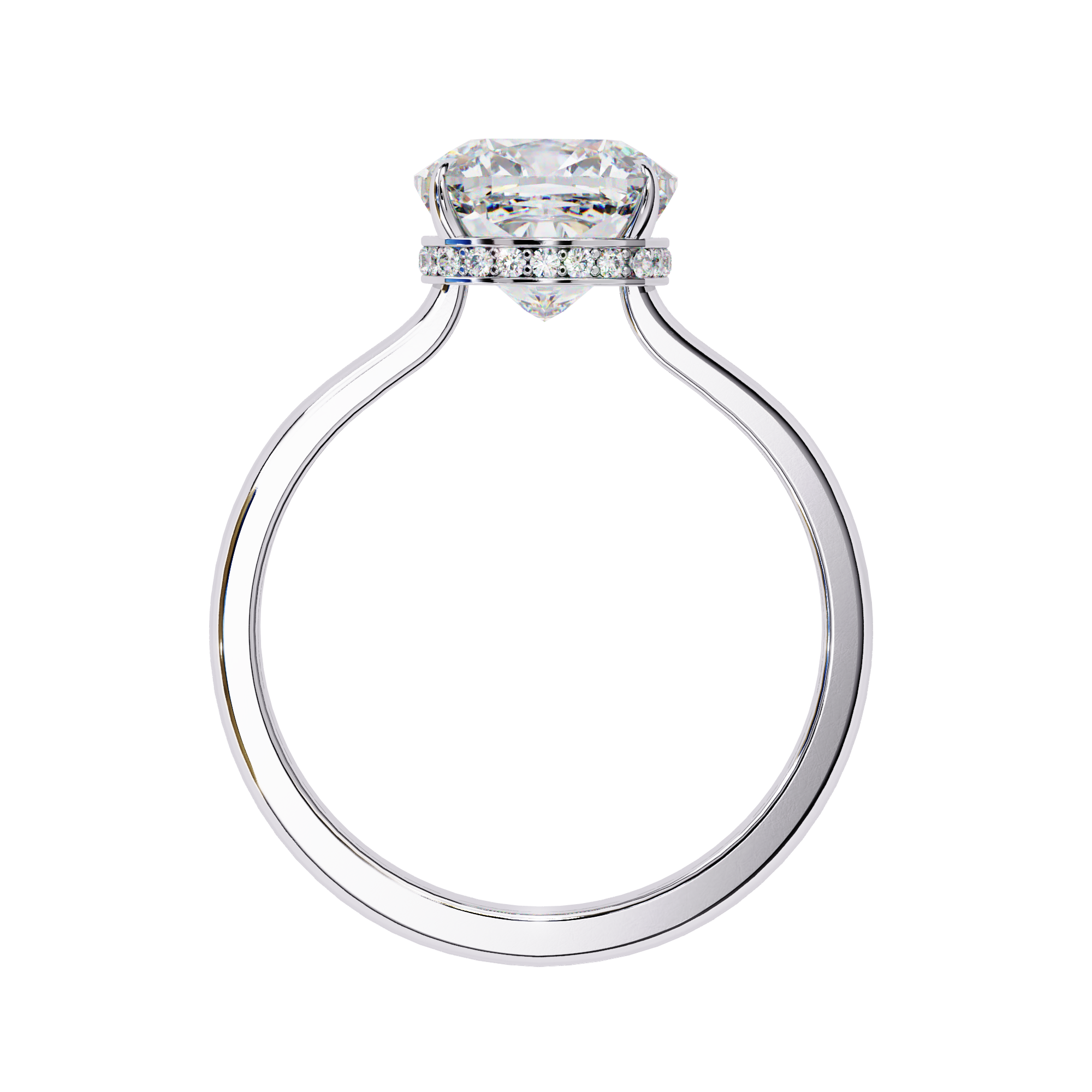 Halo Cushion Cut Lab Diamond Solitaire Ring11