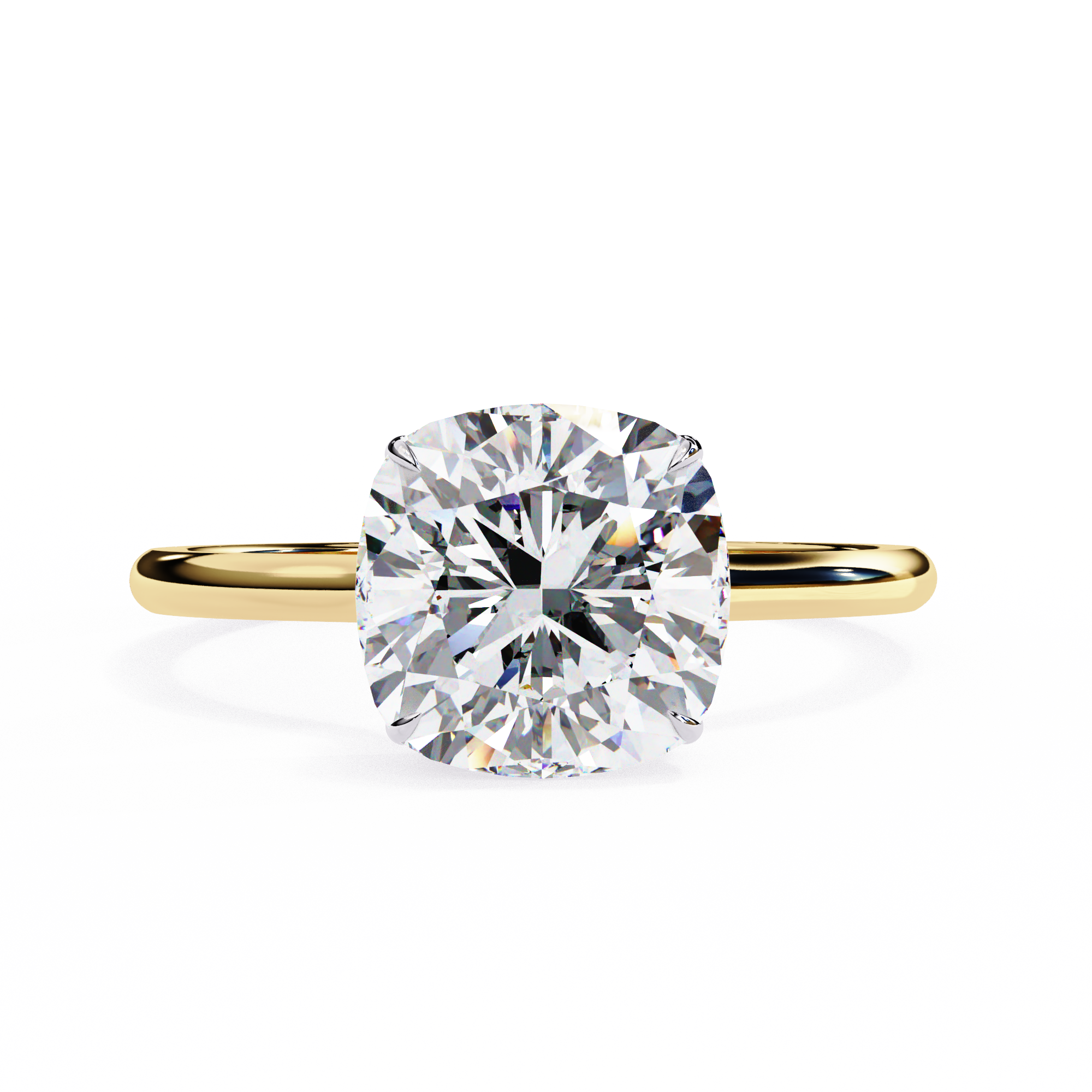 Halo Cushion Cut Lab Diamond Solitaire Ring3