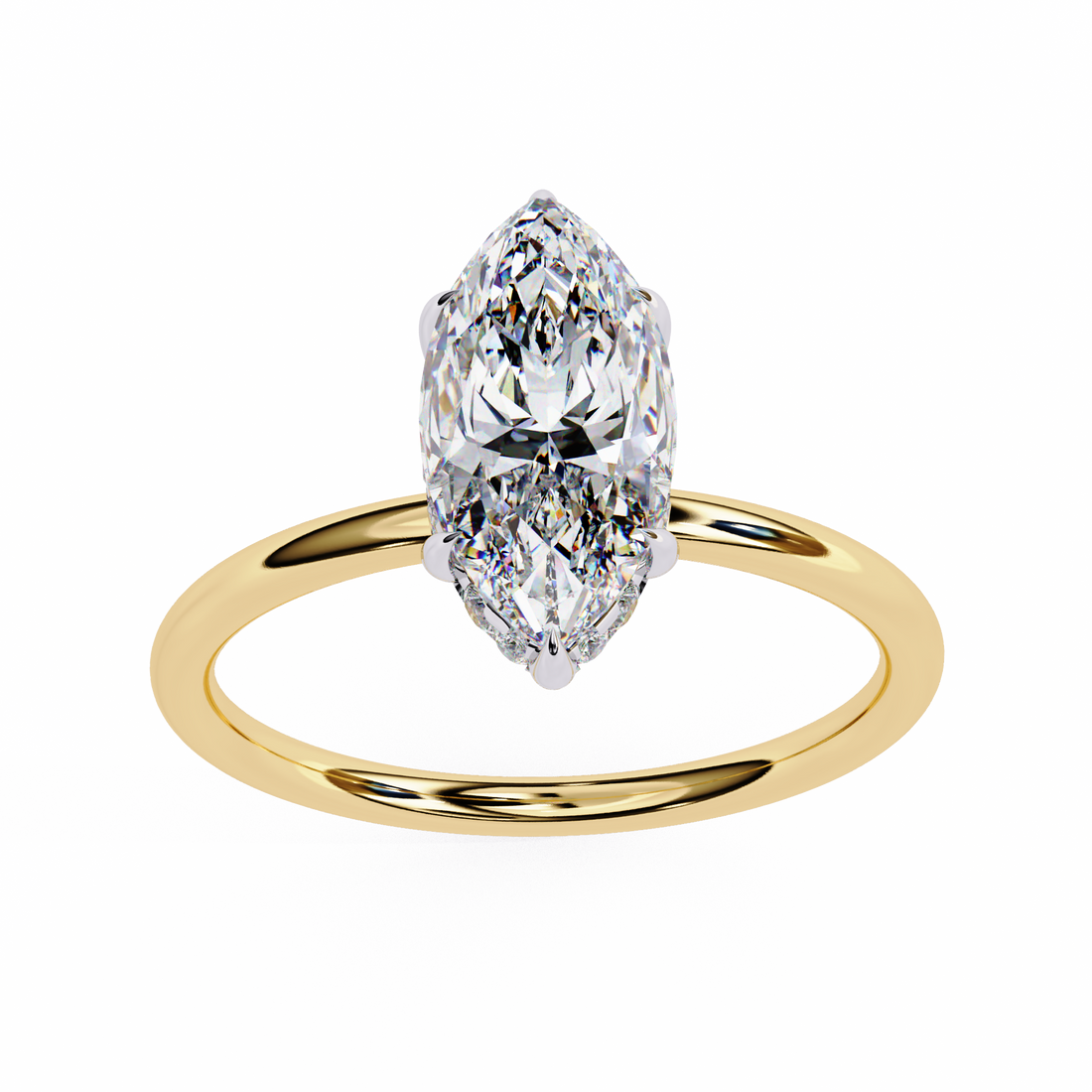 Halo Marquise Cut Lab Diamond Solitaire Ring