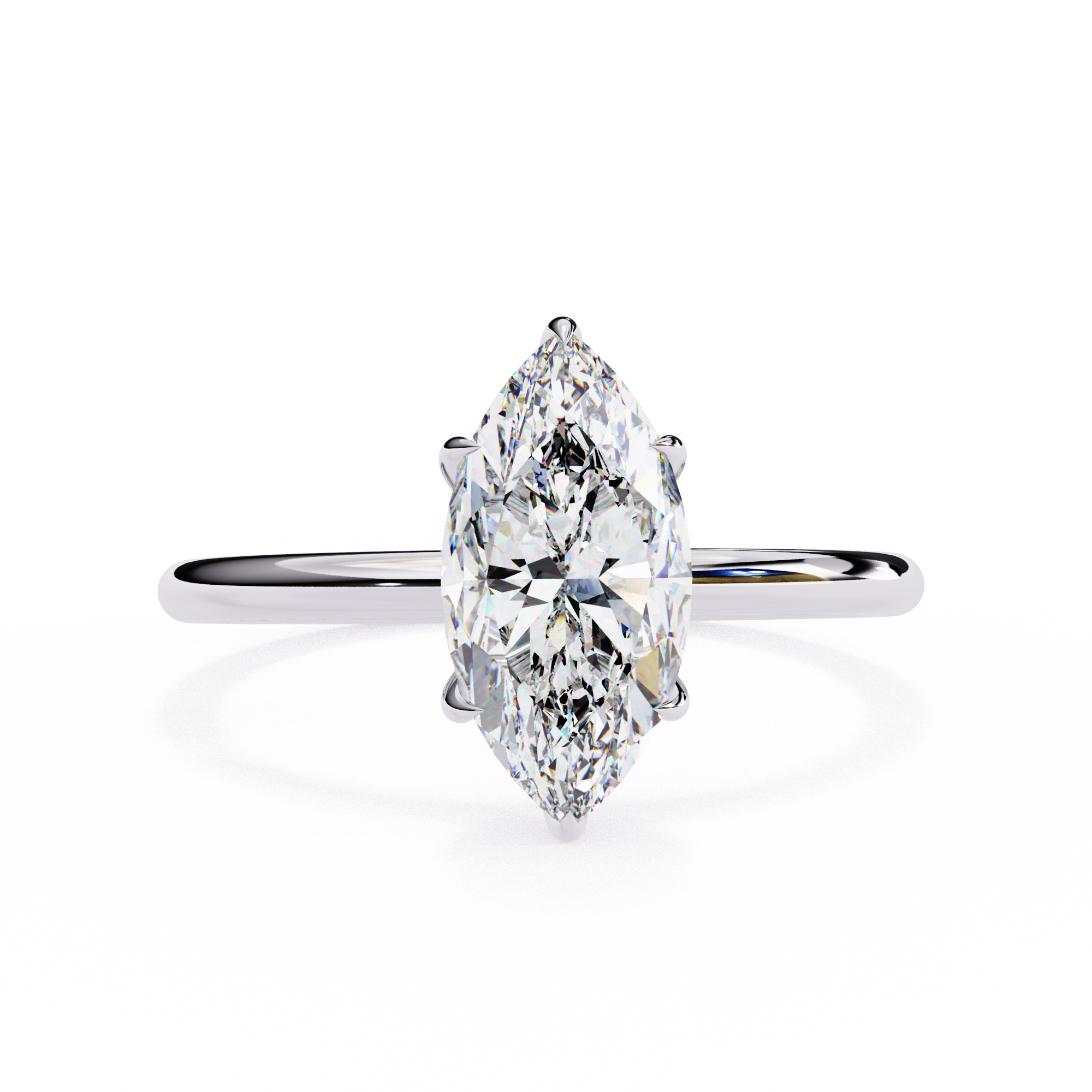 Halo Marquise Cut Lab Diamond Solitaire Ring11