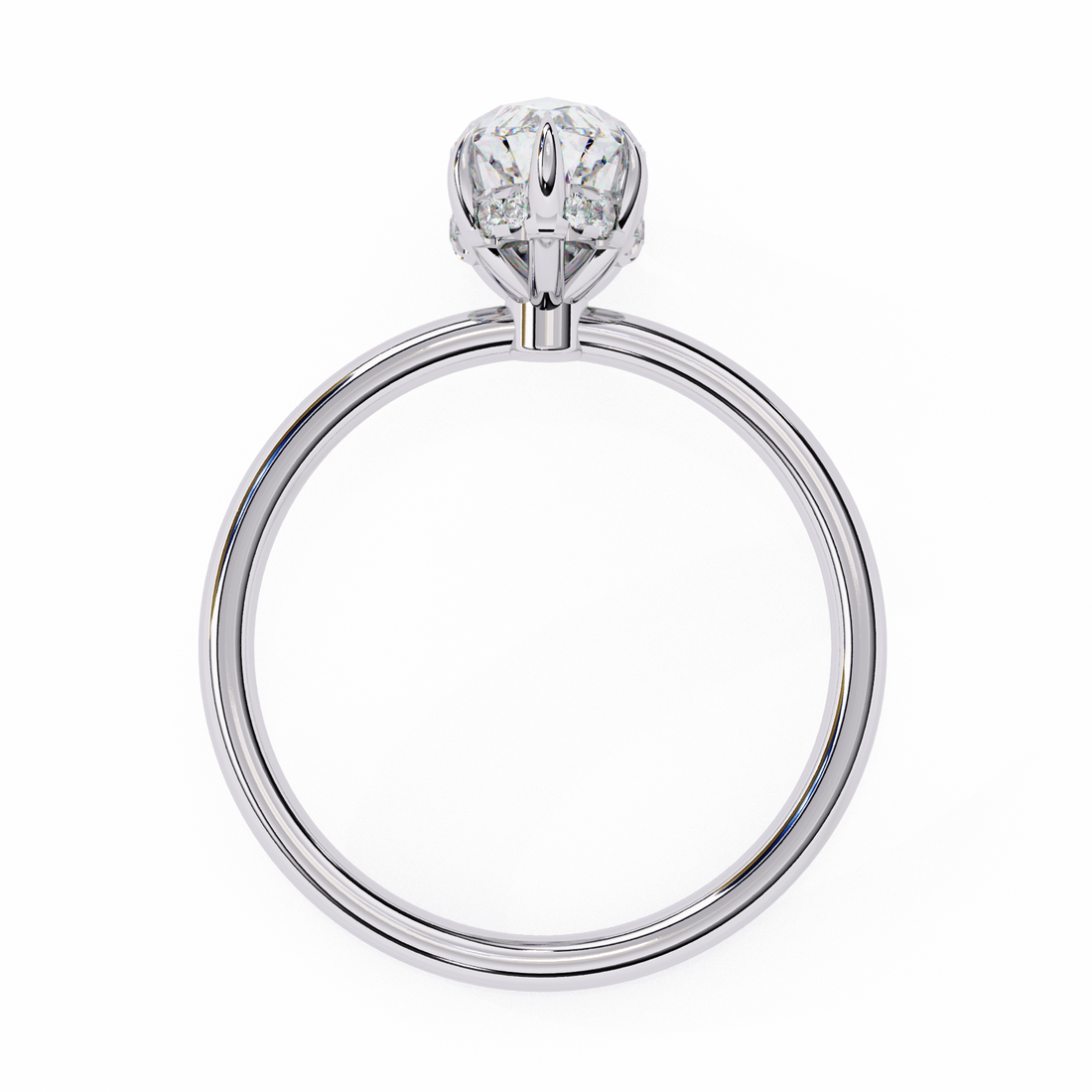 Halo Marquise Cut Lab Diamond Solitaire Ring12