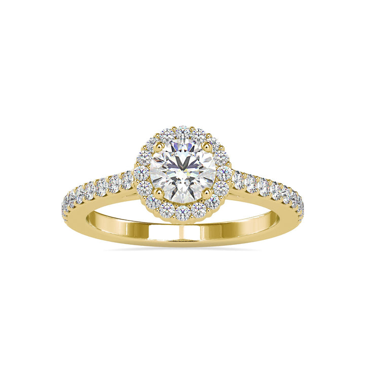 Halo Setting Round Lab Grown Diamond Ring