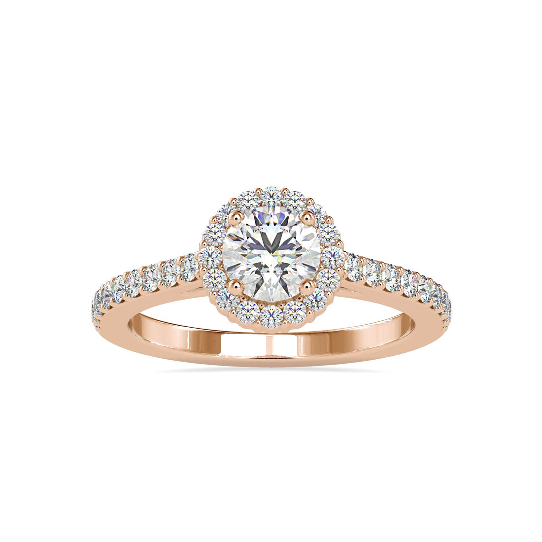 Halo Setting Round Lab Grown Diamond Ring 2
