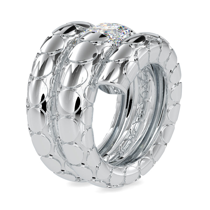 Handcrafted Rope Emerald Cut Ring 6