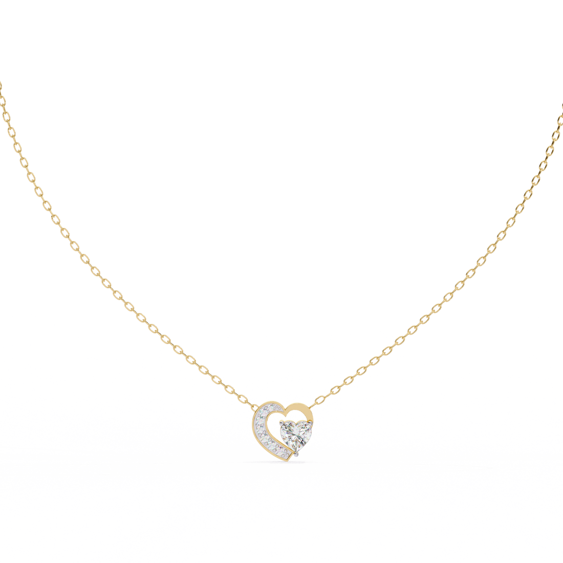 Hanging Heart Diamond Pendant