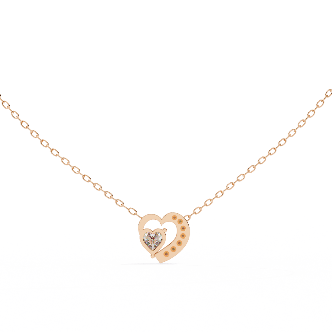 Hanging Heart Diamond Pendant
