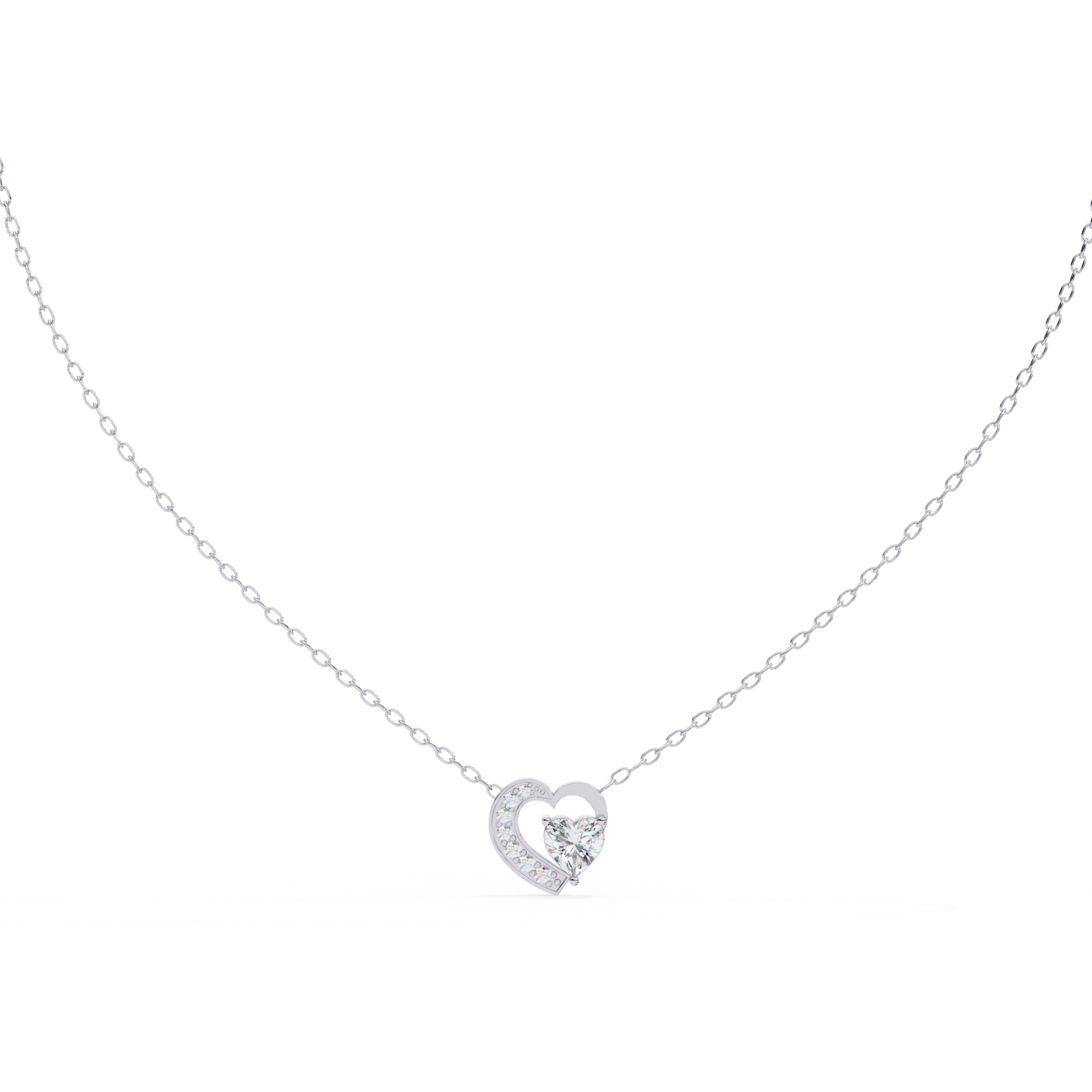 Hanging Heart Diamond Pendant