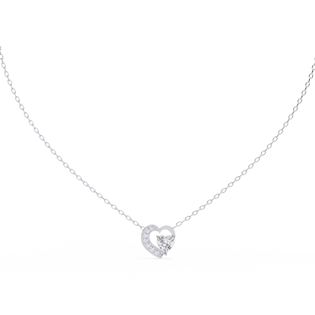 Hanging Heart Diamond Pendant