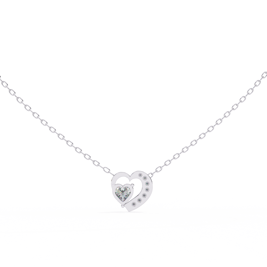 Hanging Heart Diamond Pendant