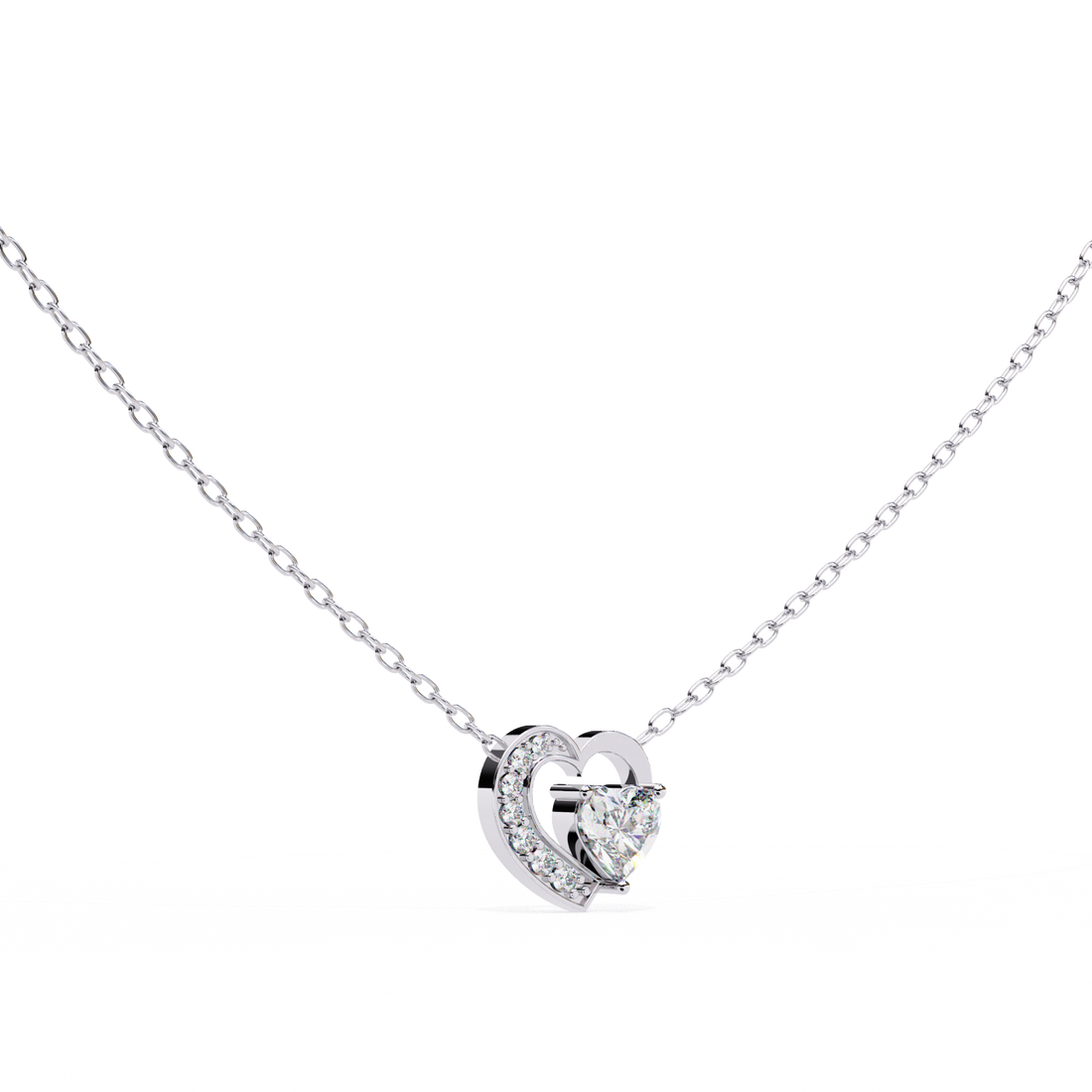 Hanging Heart Diamond Pendant