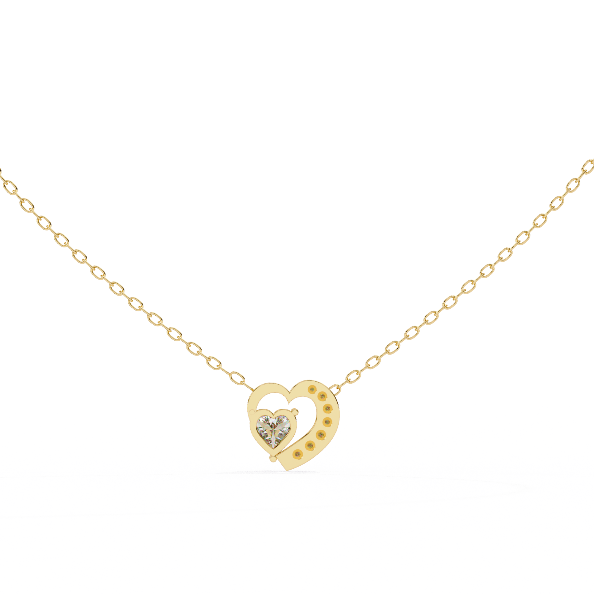 Hanging Heart Diamond Pendant