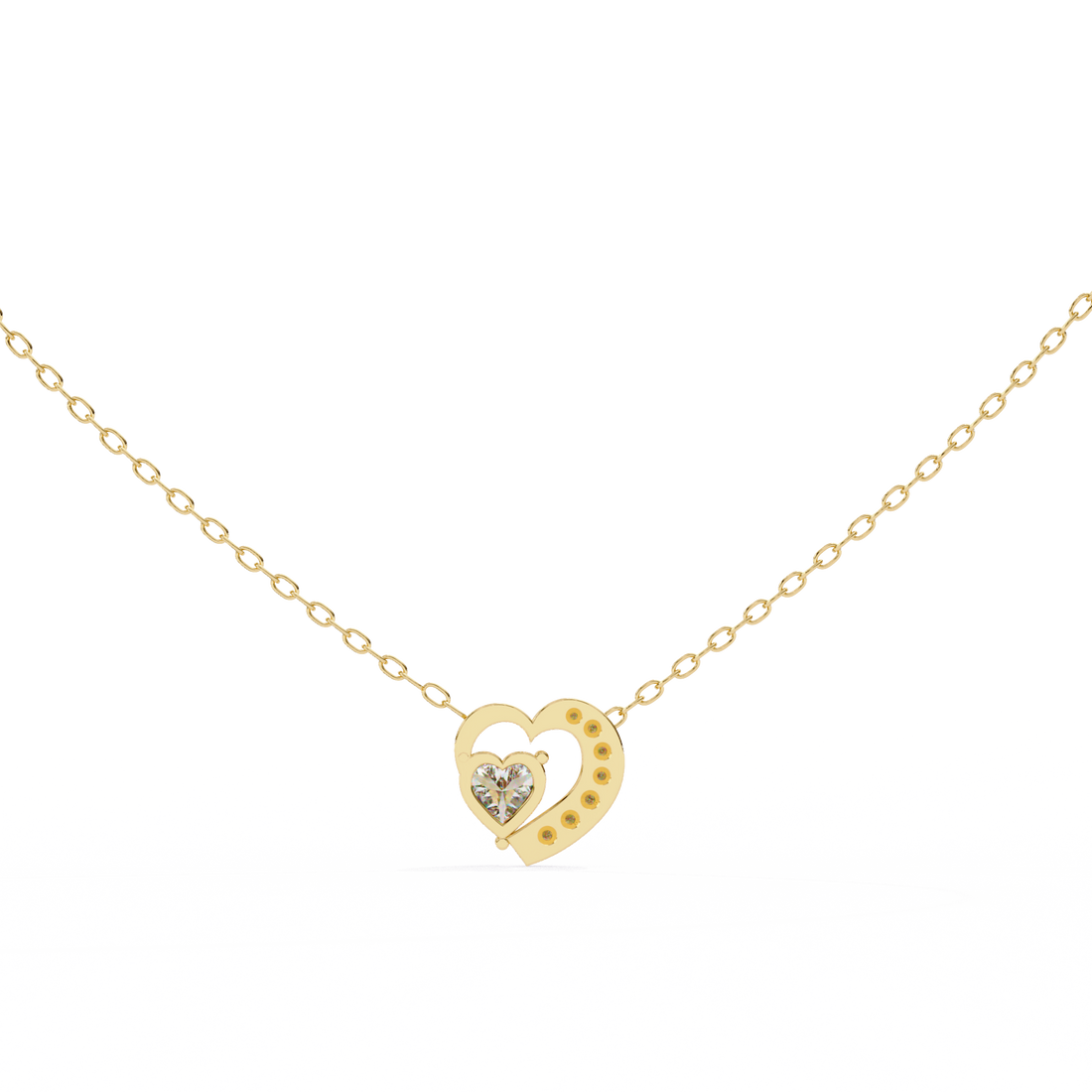 Hanging Heart Diamond Pendant