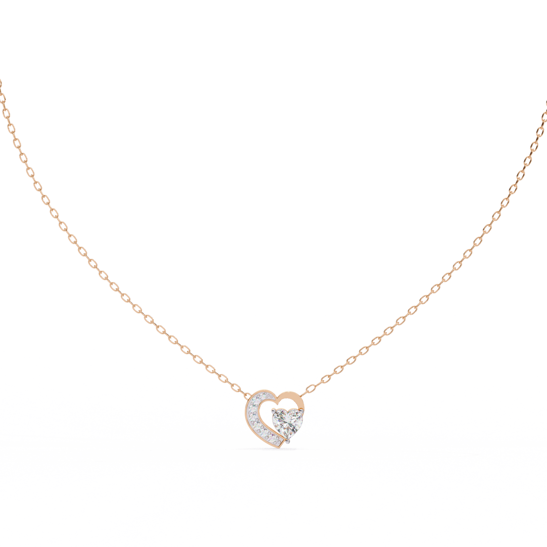Hanging Heart Diamond Pendant