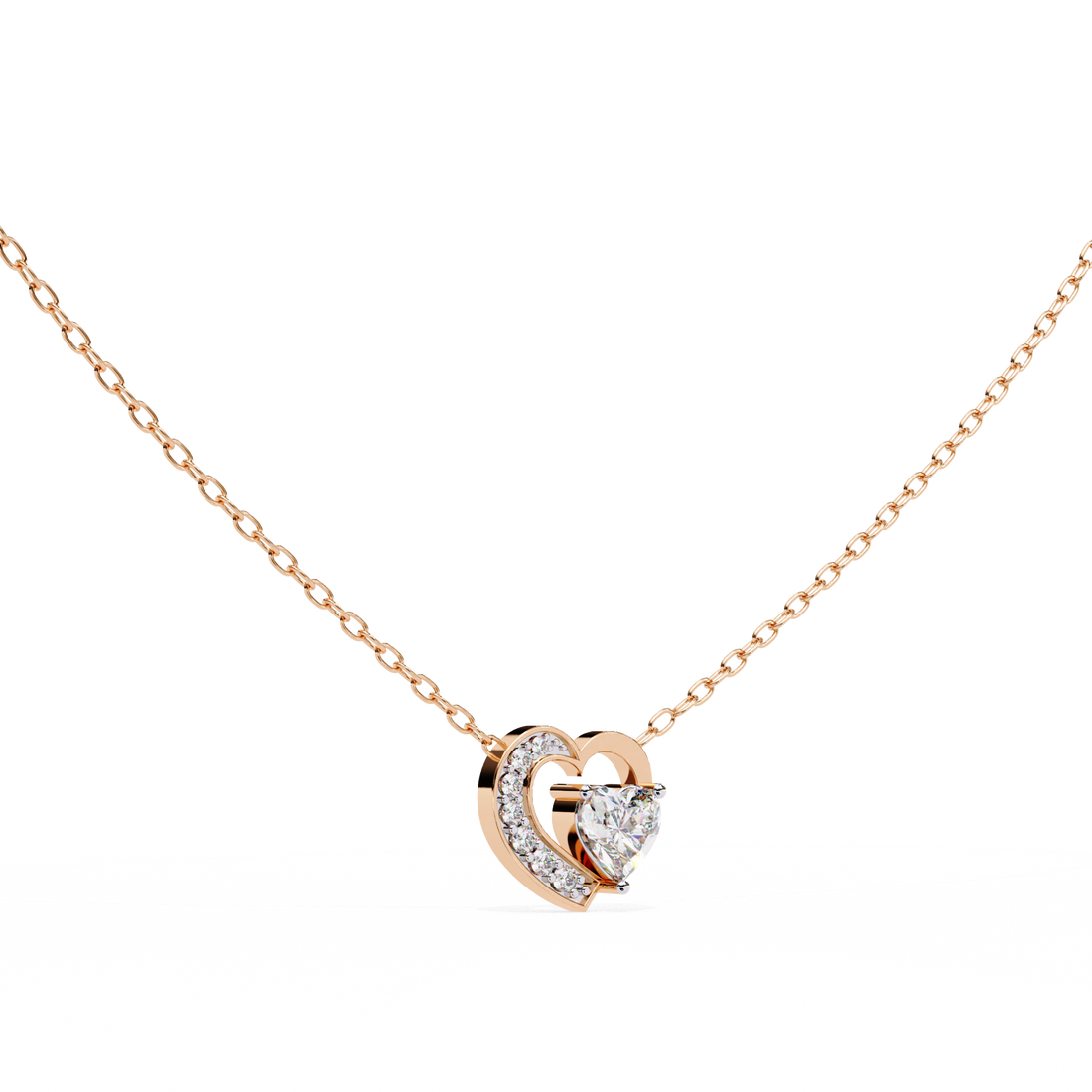 Hanging Heart Diamond Pendant