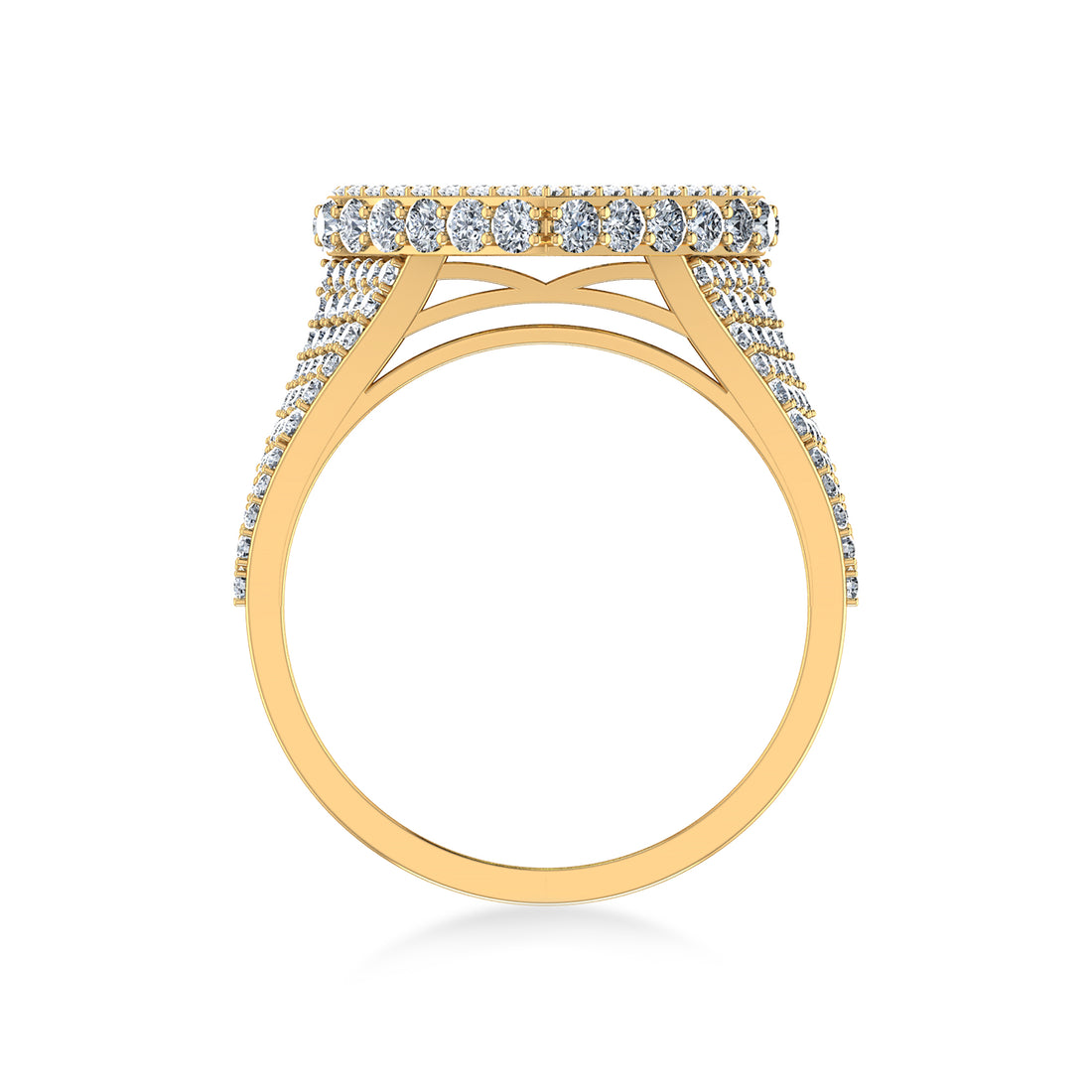 Heart Shape Lab Grown Diamond Ring| Baguette & Round Cluster Design 3