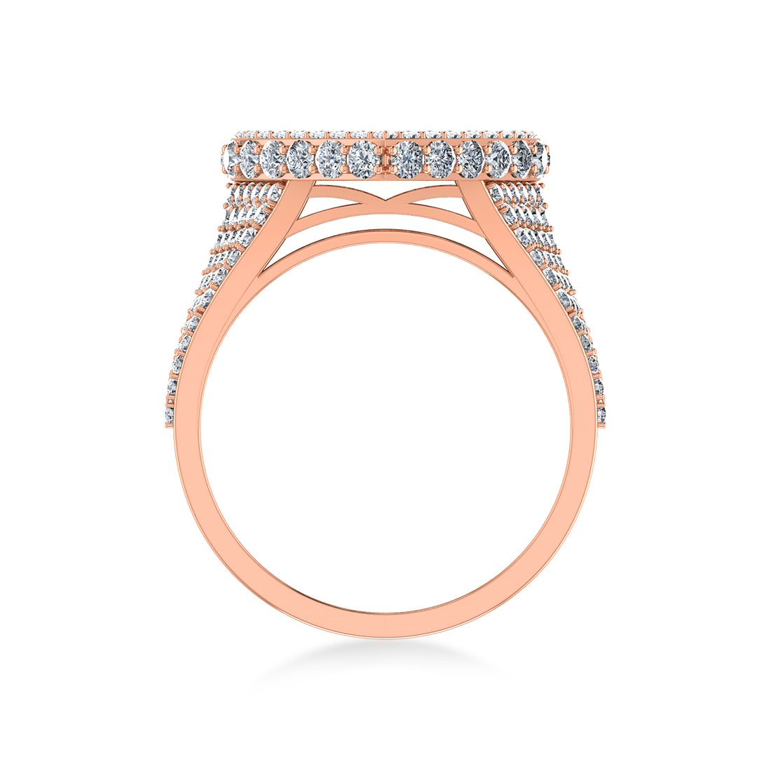 Heart Shape Lab Grown Diamond Ring| Baguette & Round Cluster Design 6