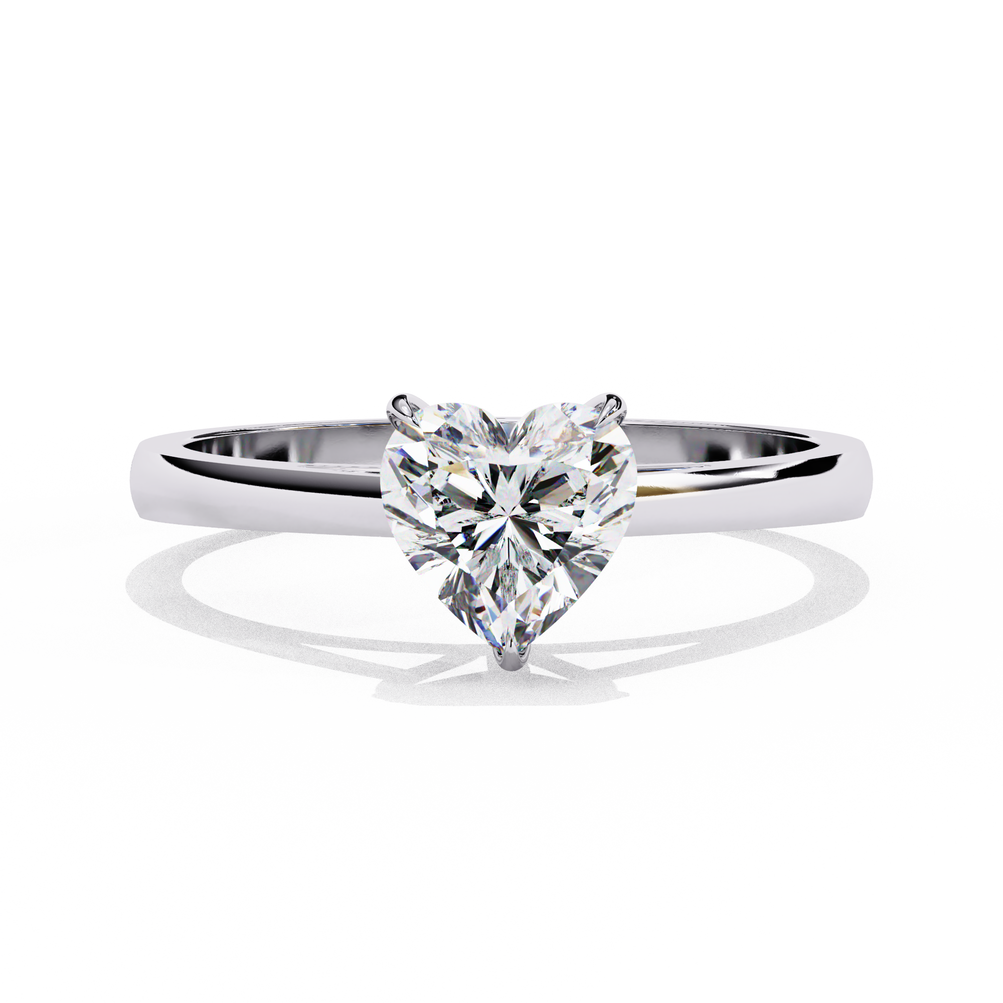 Heartsong Solitaire Diamond Ring 10