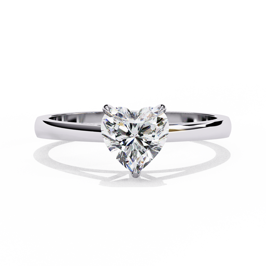 Heartsong Solitaire Diamond Ring 10