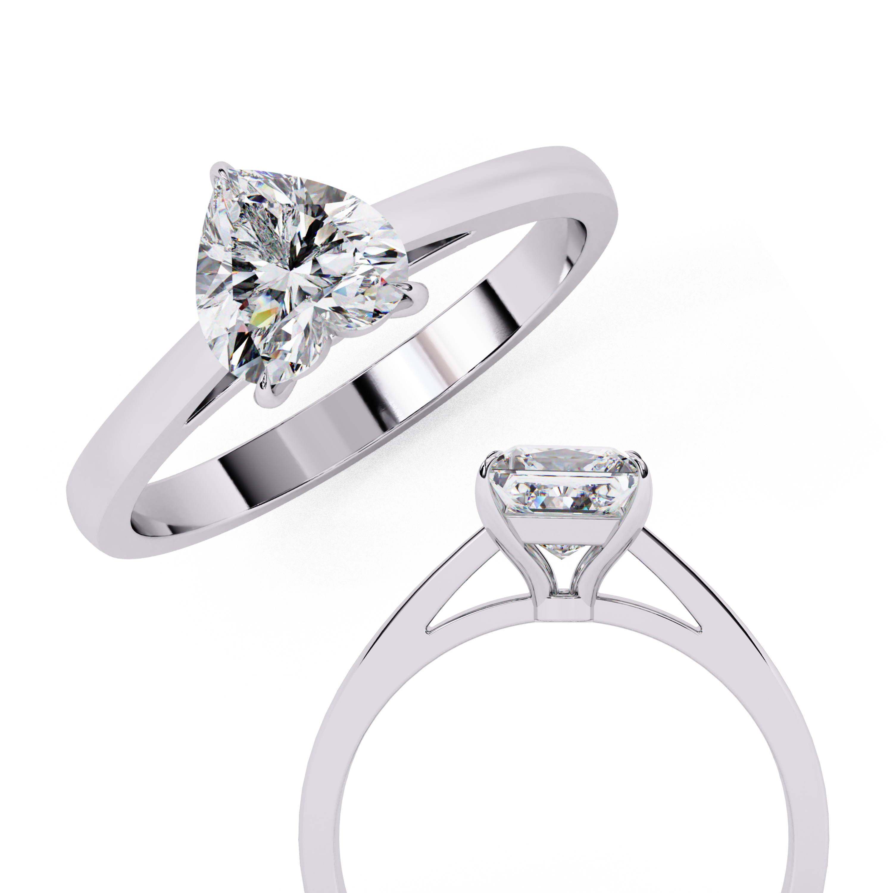 Heartsong Solitaire Diamond Ring 13
