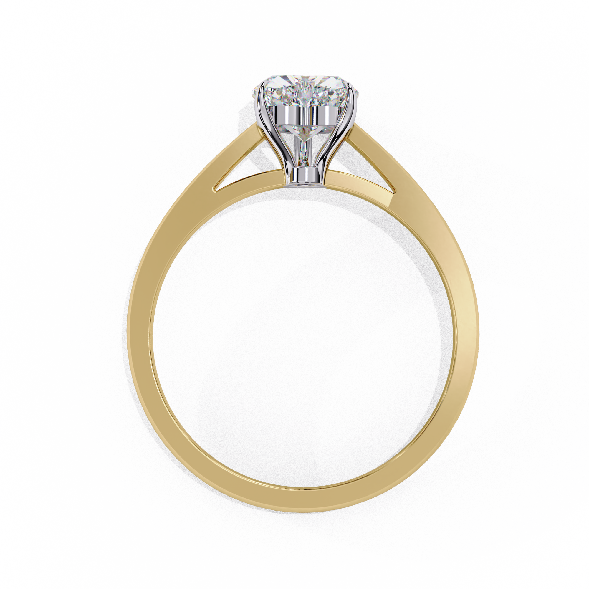 Heartsong Solitaire Diamond Ring 4