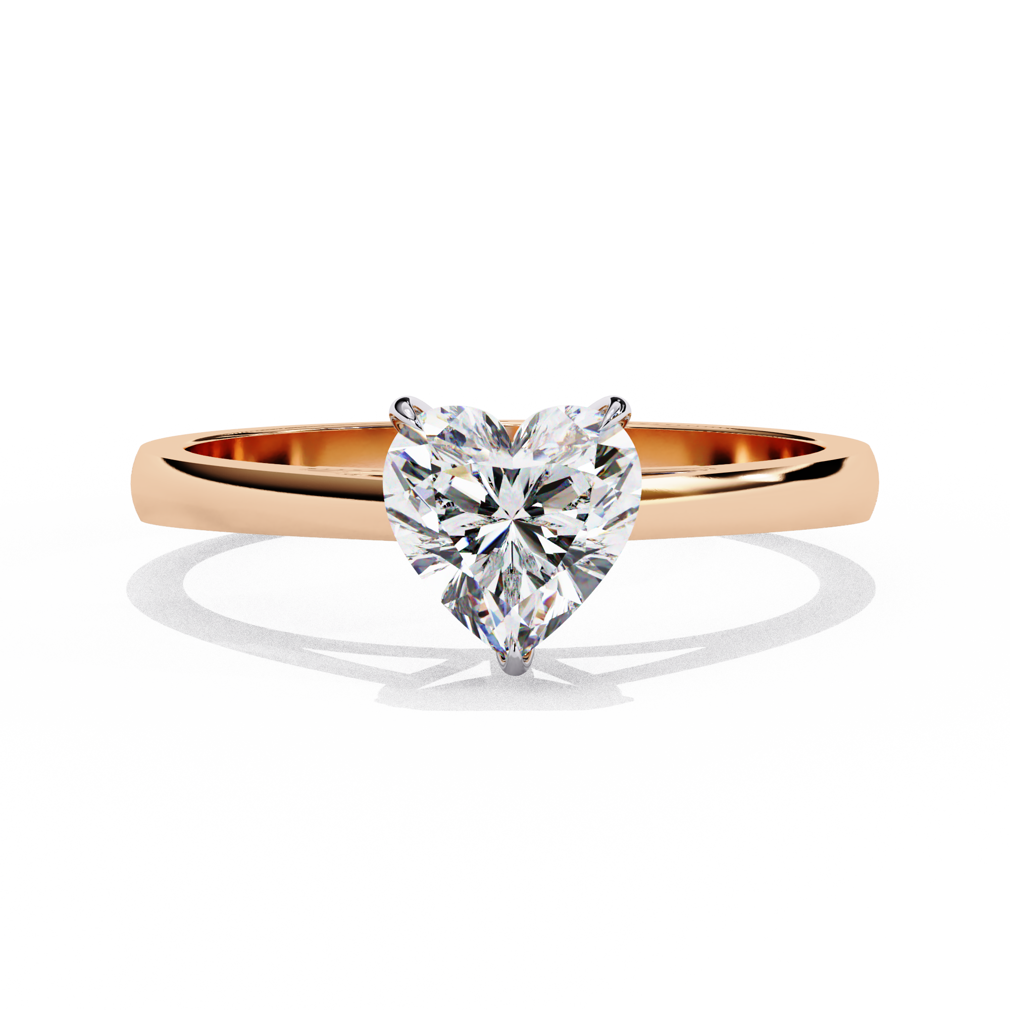 Heartsong Solitaire Diamond Ring 5