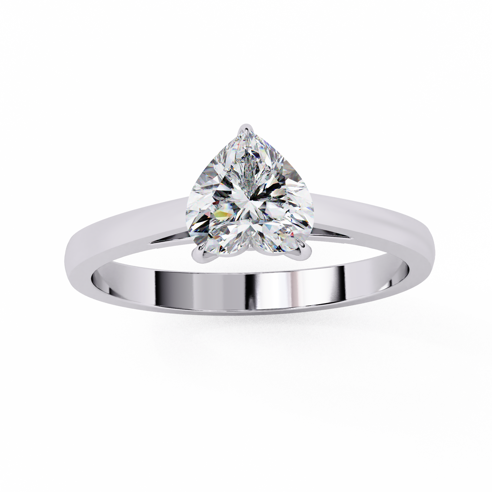 Heartsong Solitaire Diamond Ring 9