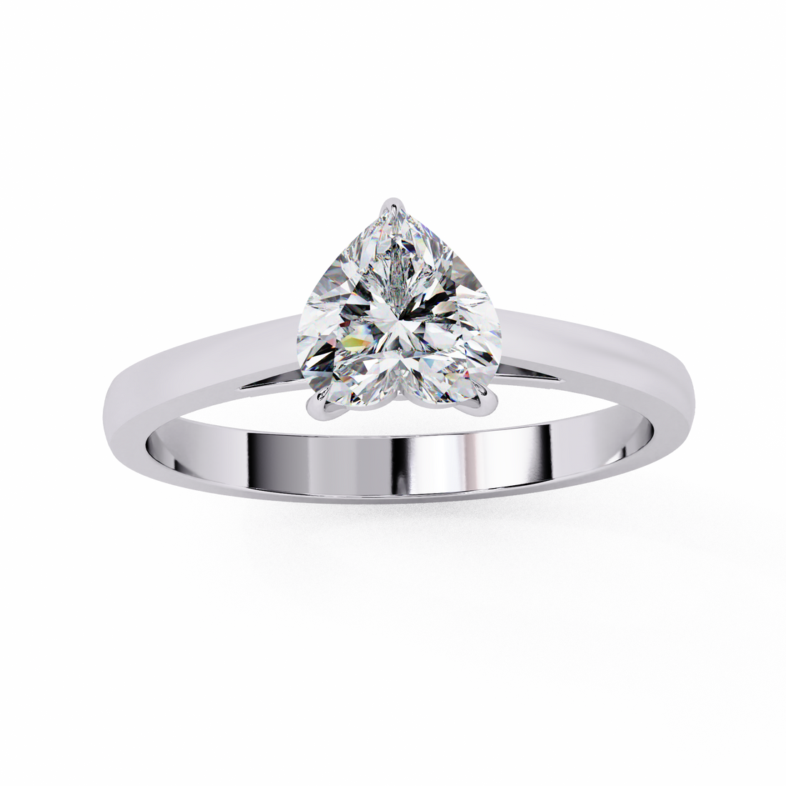 Heartsong Solitaire Diamond Ring 9