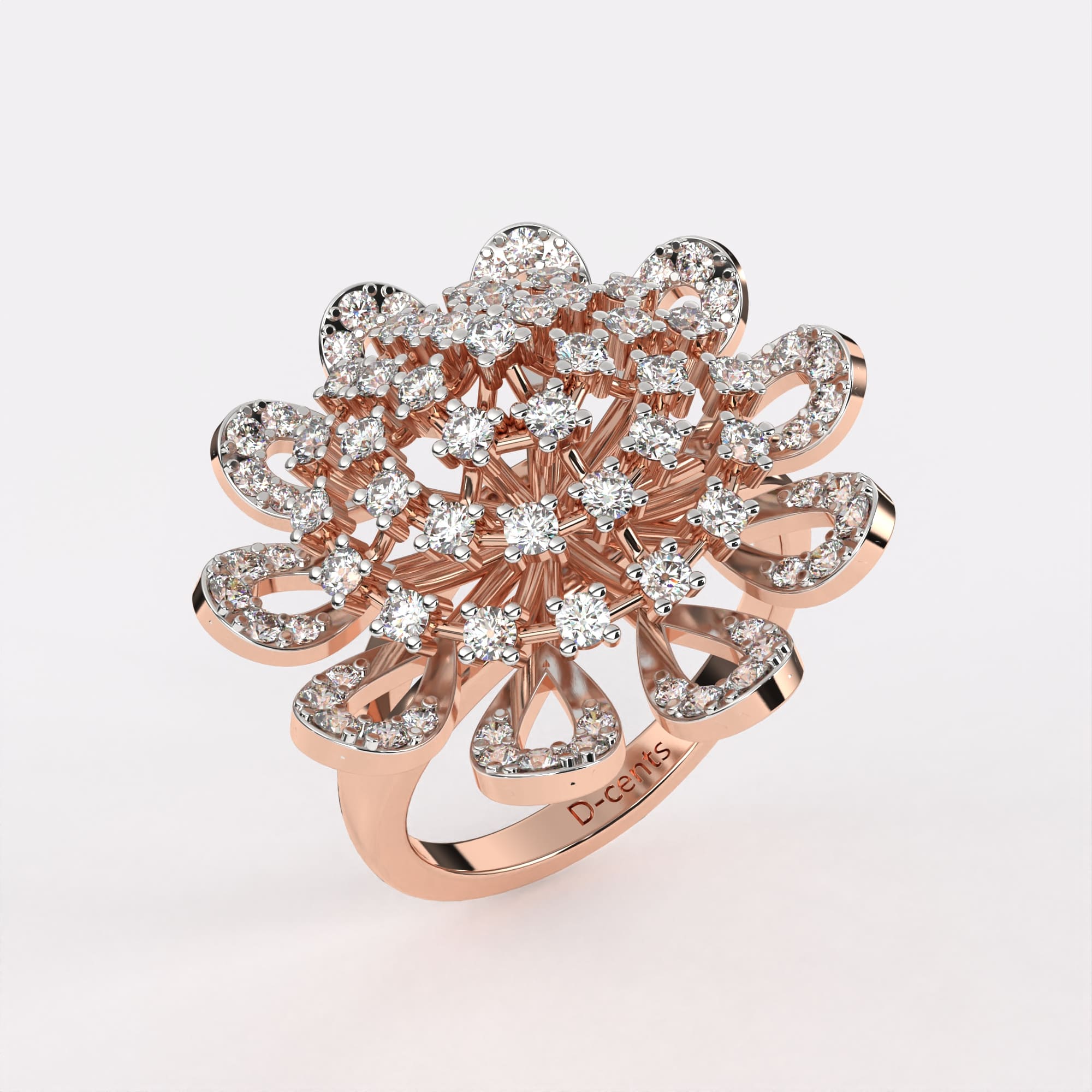 Heavenly Large Diamond Cocktail Ring