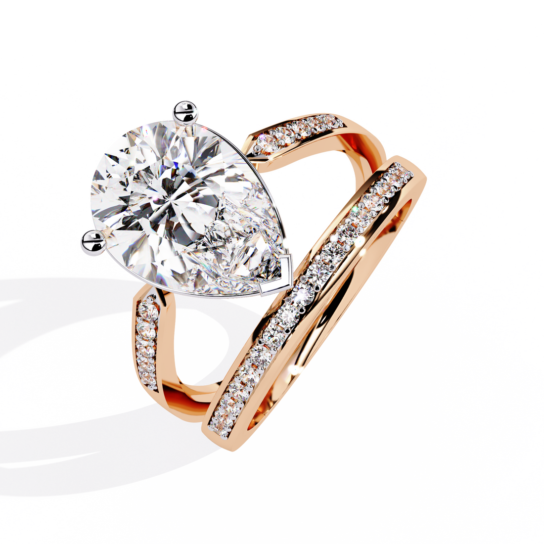 Heavenly Spark Drop Diamond Ring 6