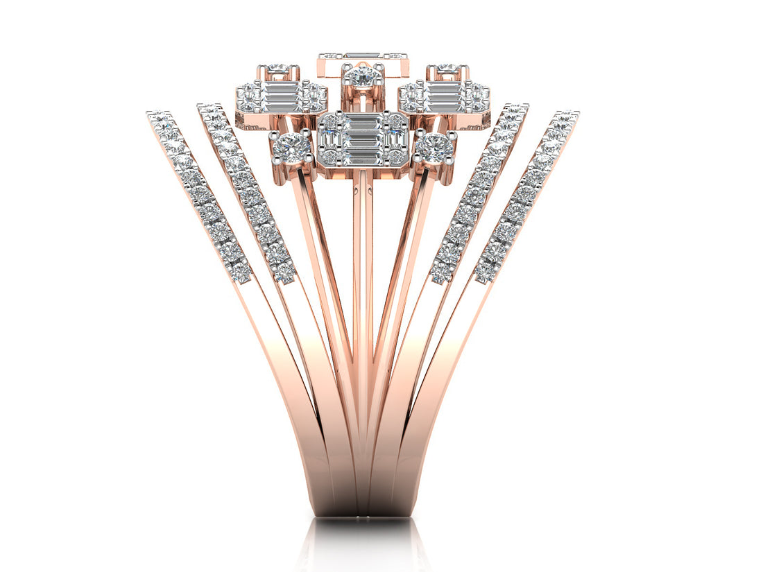 Heavenly Sparking Illusion Diamond Ring 7