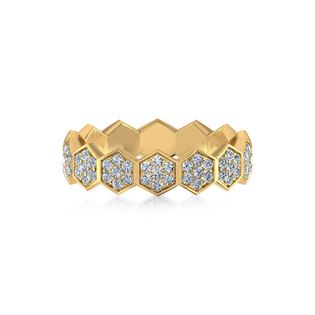 Hexagon Lab-Grown Diamond Eternity Band Ring
